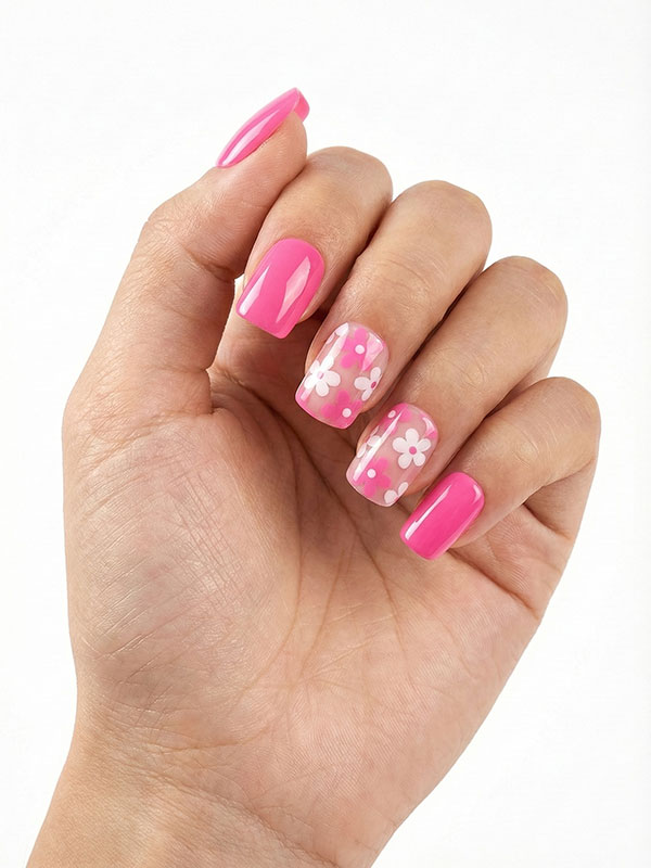 Faux ongles press-on Pink lady