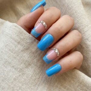 Faux ongles press-on Bleu Royal