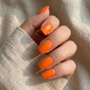 Faux ongles press-on Orange Néon