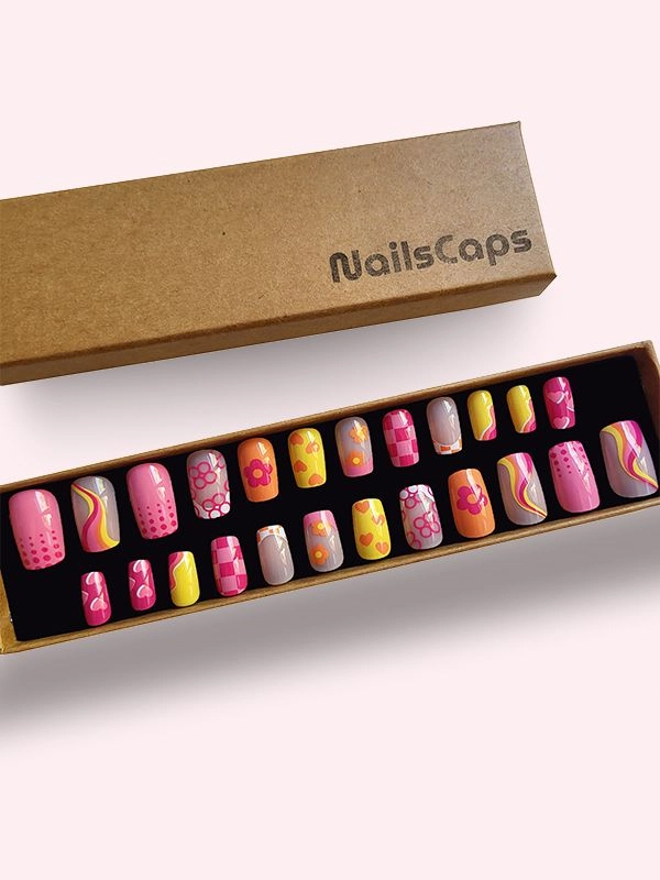 Faux ongles press-on Rainbow Pop