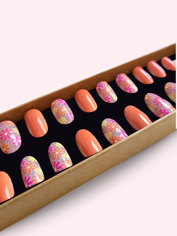 Faux ongles press-on Sunset Bloom