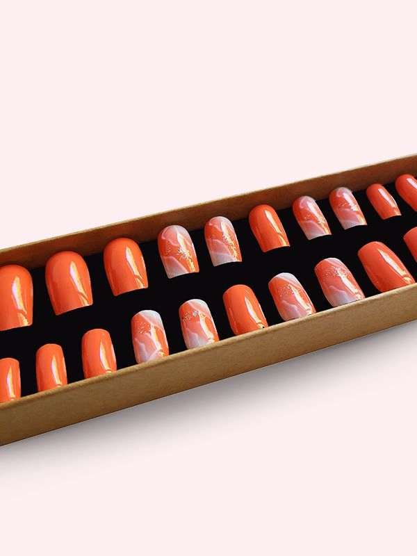 Faux ongles press-on Tangerine Glow