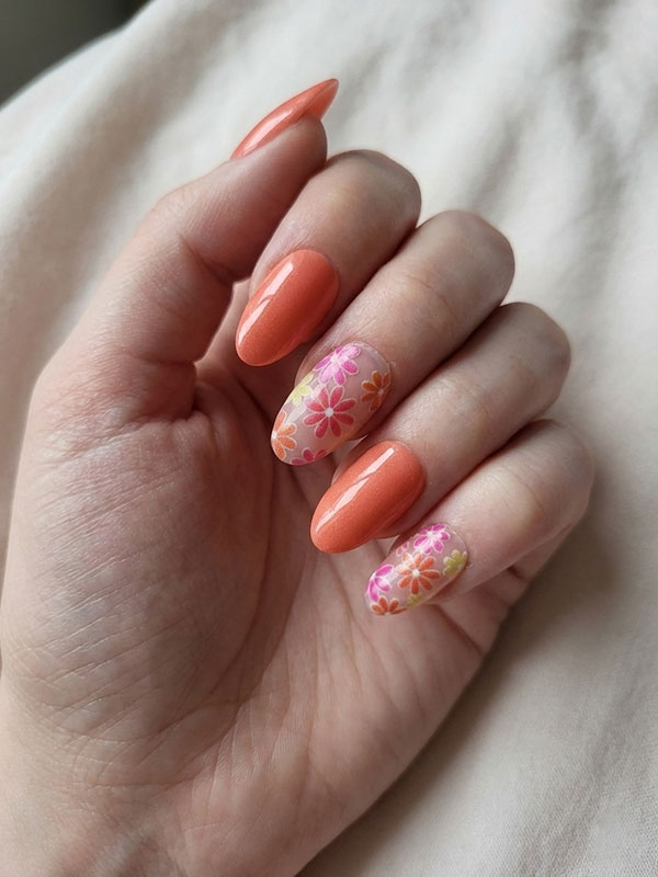 Faux ongles press-on Sunset Bloom