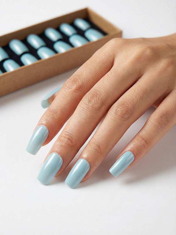 Faux ongles press-on Perle Boréale