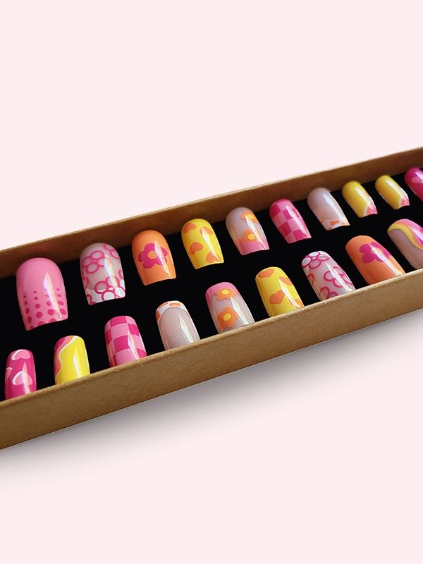 Faux ongles press-on Rainbow Pop