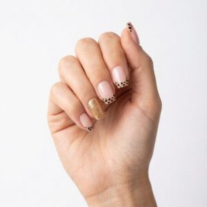 Faux ongles press-on Léopard Doré