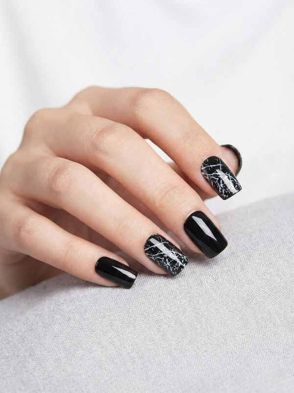 Faux ongles press-on Nuit de Marbre