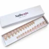 Golden Line faux ongles press-on French dorée nude carrés courts NailsCaps