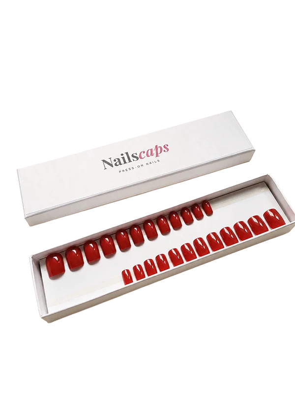 Coffret de faux ongles Rouge Classique NailsCaps