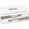 Léo Nude faux ongles léopard nude et noirs NailsCaps