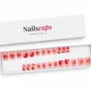 Fleur de Cerisier faux ongles fleuris roses et rouges NailsCaps