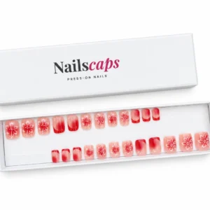 Fleur de Cerisier faux ongles fleuris roses et rouges NailsCaps