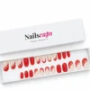 Rouge Signature faux ongles rouges et nude NailsCaps